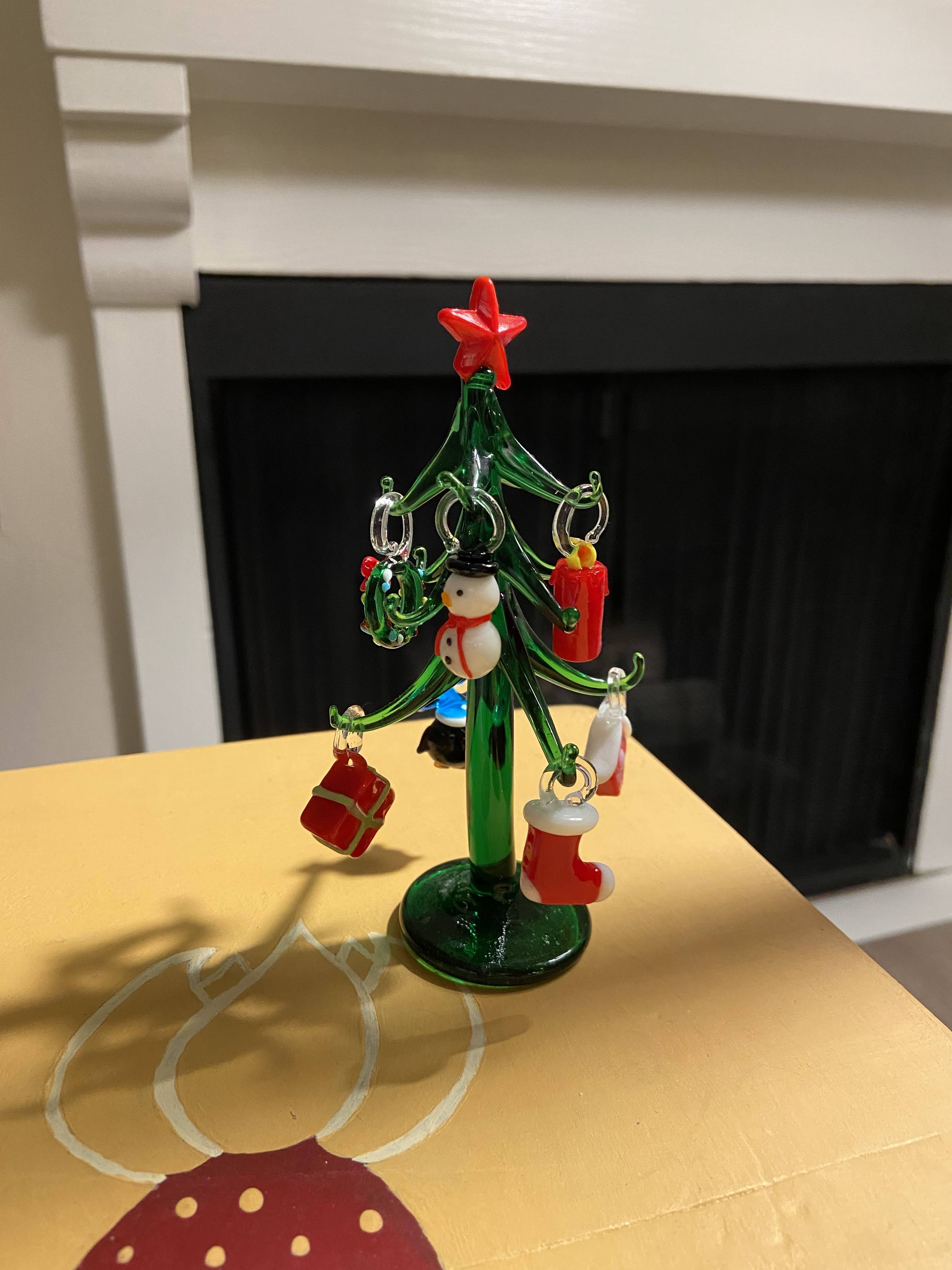 glass christmas tree