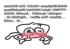 crying sobbing throwing up