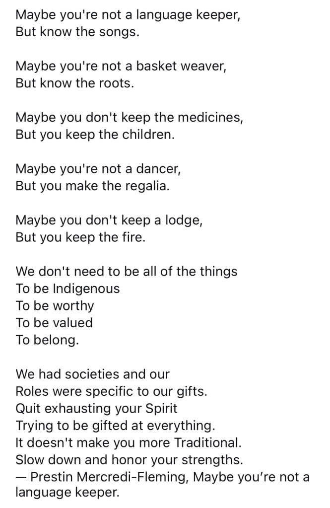 maybe you're not the language keeper but know the songs poem
