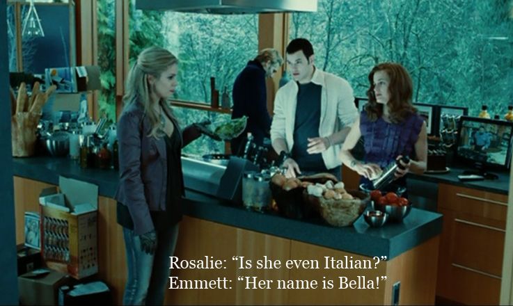 rosalie is she even italian emmett her name is bella